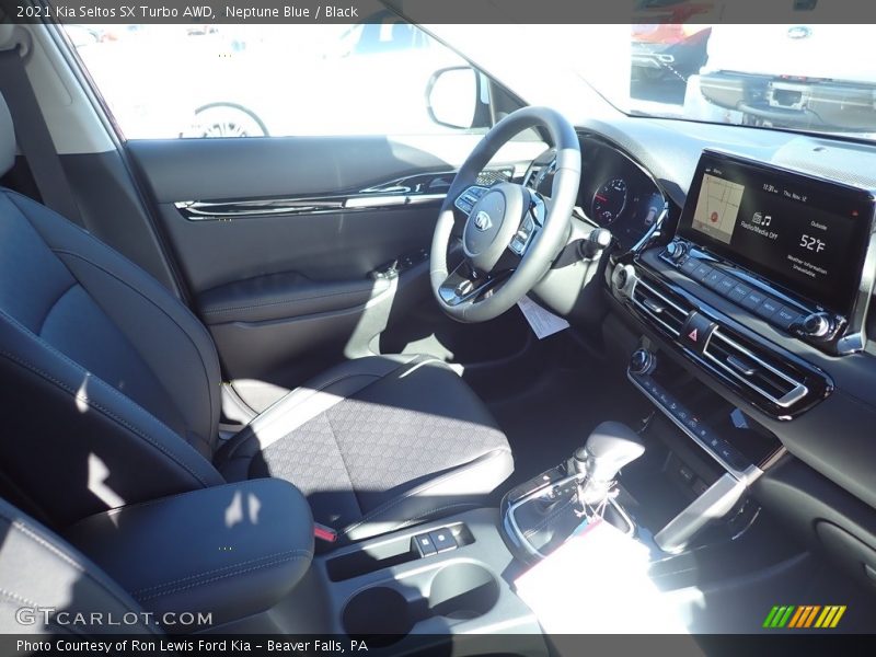 Neptune Blue / Black 2021 Kia Seltos SX Turbo AWD