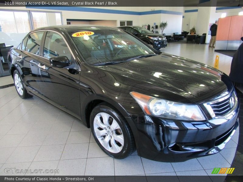 Crystal Black Pearl / Black 2010 Honda Accord EX-L V6 Sedan