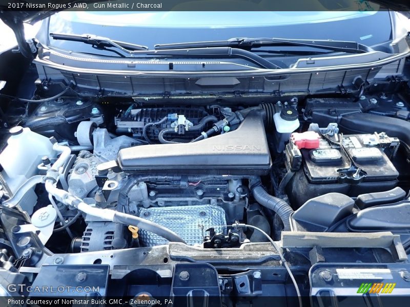 Gun Metallic / Charcoal 2017 Nissan Rogue S AWD
