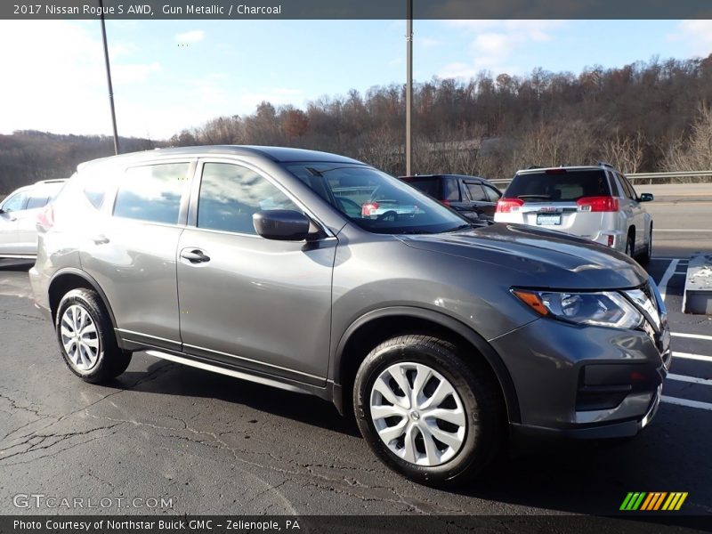 Gun Metallic / Charcoal 2017 Nissan Rogue S AWD