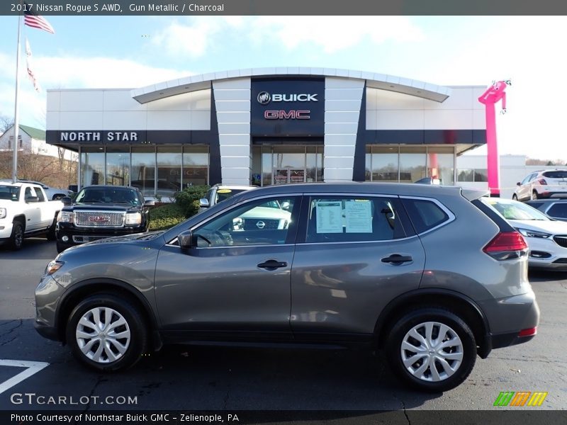 Gun Metallic / Charcoal 2017 Nissan Rogue S AWD