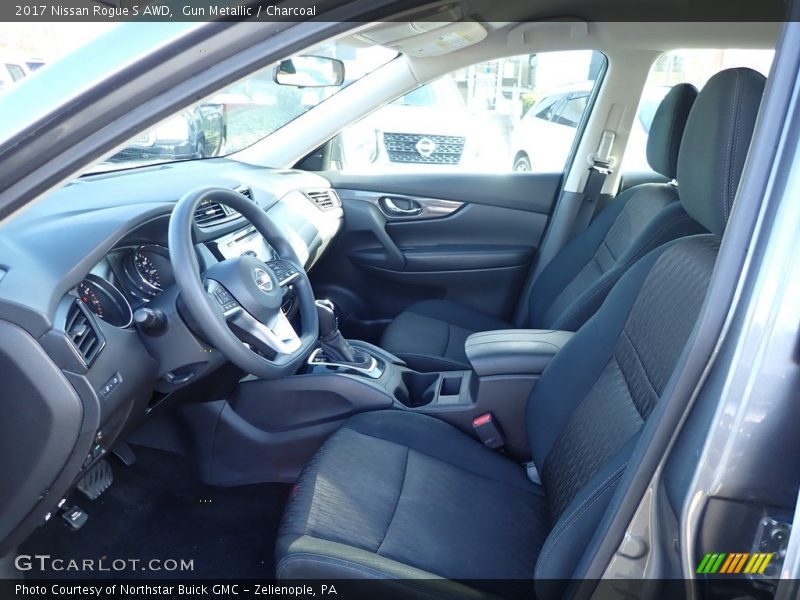 Gun Metallic / Charcoal 2017 Nissan Rogue S AWD