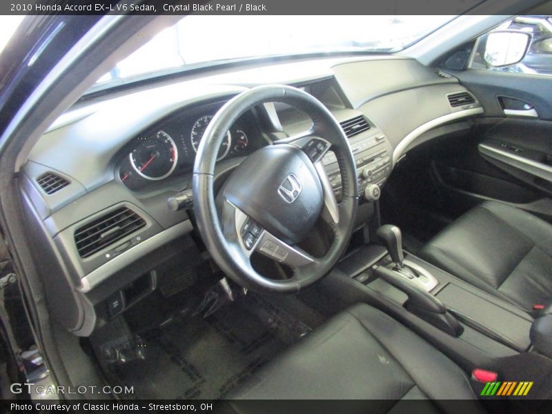 Crystal Black Pearl / Black 2010 Honda Accord EX-L V6 Sedan