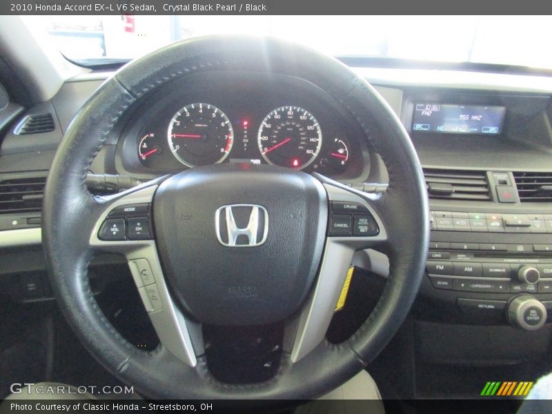 Crystal Black Pearl / Black 2010 Honda Accord EX-L V6 Sedan