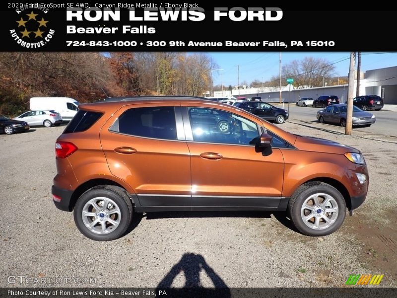 Canyon Ridge Metallic / Ebony Black 2020 Ford EcoSport SE 4WD