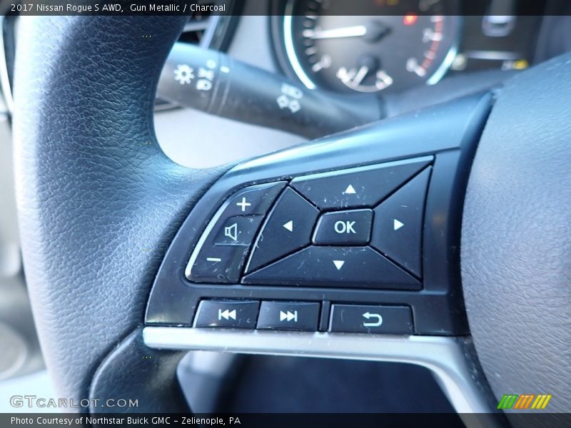 Gun Metallic / Charcoal 2017 Nissan Rogue S AWD