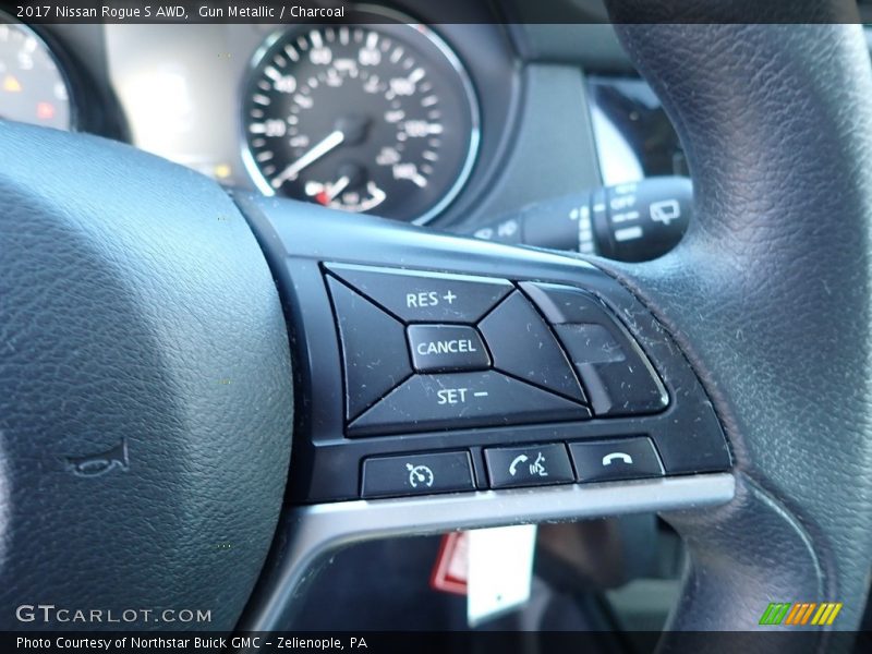 Gun Metallic / Charcoal 2017 Nissan Rogue S AWD