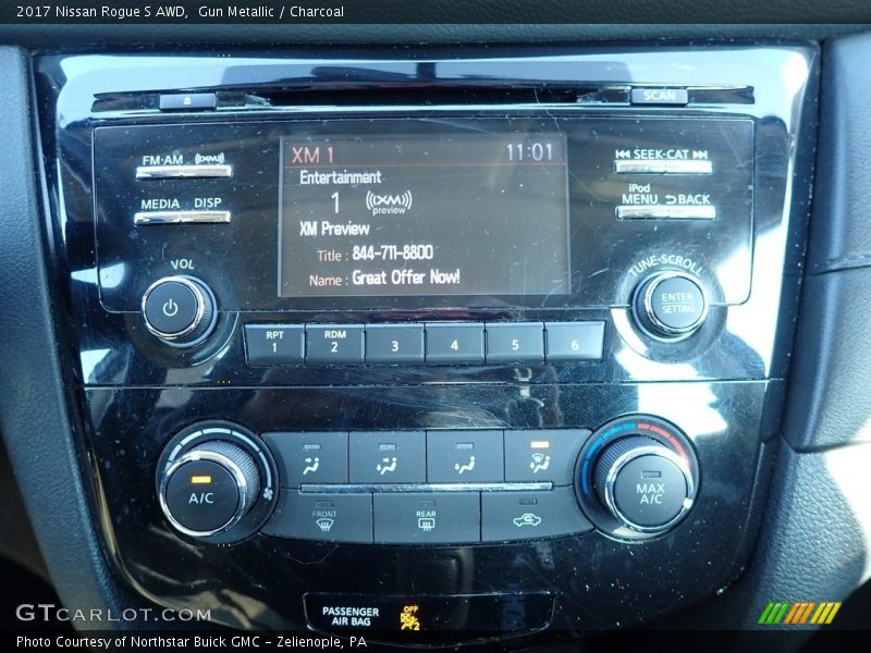 Gun Metallic / Charcoal 2017 Nissan Rogue S AWD