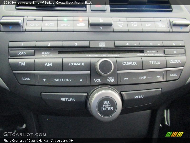 Crystal Black Pearl / Black 2010 Honda Accord EX-L V6 Sedan