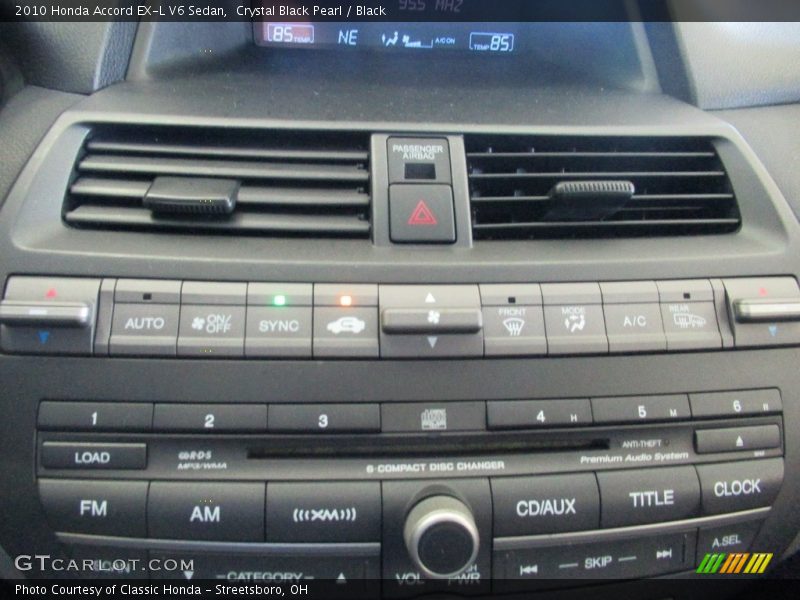 Crystal Black Pearl / Black 2010 Honda Accord EX-L V6 Sedan