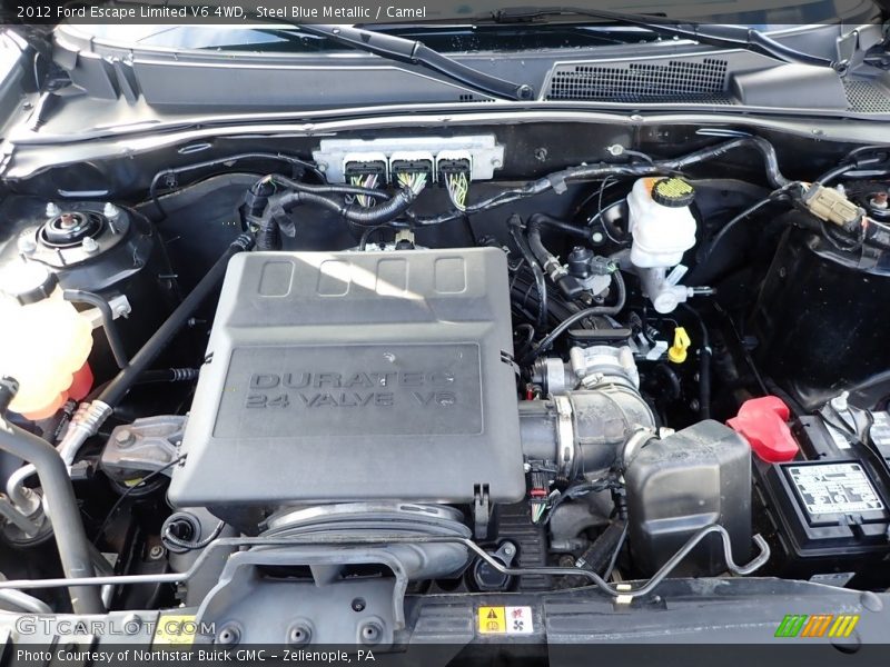Steel Blue Metallic / Camel 2012 Ford Escape Limited V6 4WD