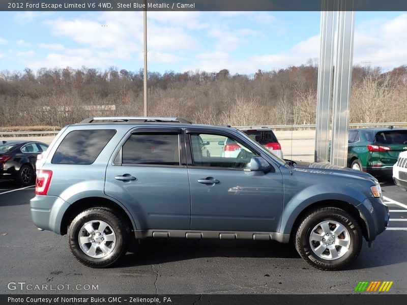 Steel Blue Metallic / Camel 2012 Ford Escape Limited V6 4WD