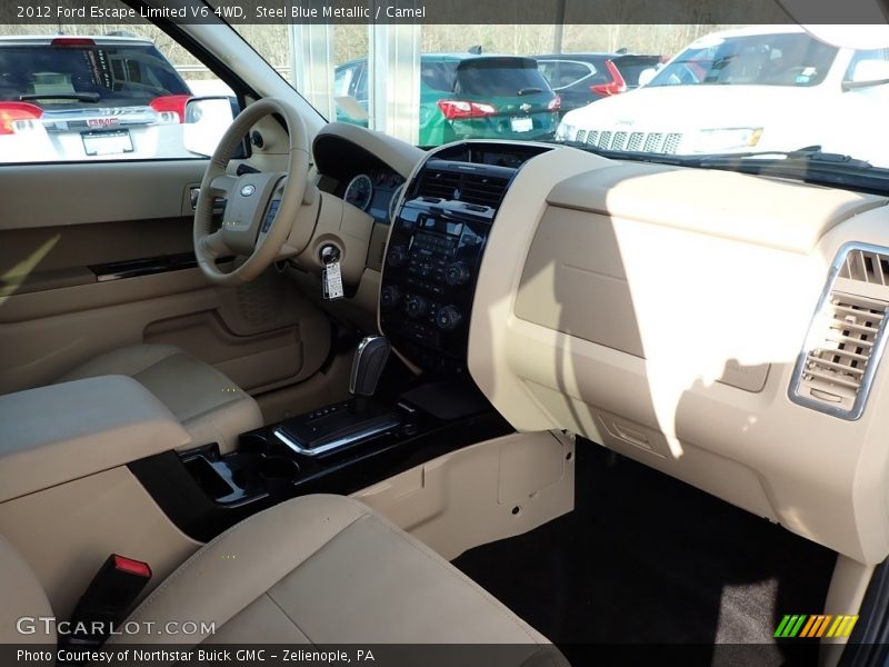 Steel Blue Metallic / Camel 2012 Ford Escape Limited V6 4WD