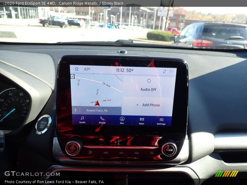 Canyon Ridge Metallic / Ebony Black 2020 Ford EcoSport SE 4WD
