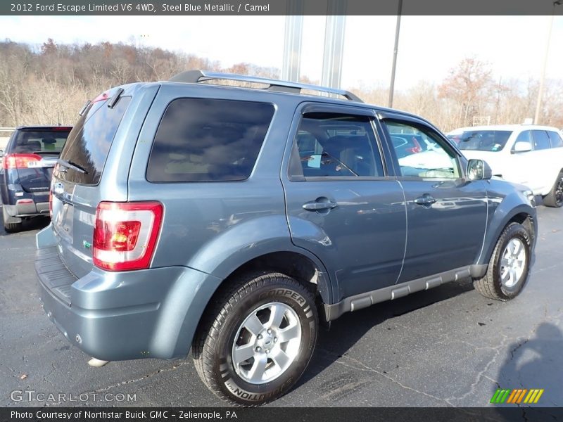 Steel Blue Metallic / Camel 2012 Ford Escape Limited V6 4WD