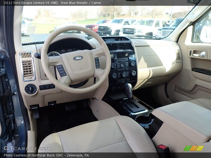 Steel Blue Metallic / Camel 2012 Ford Escape Limited V6 4WD