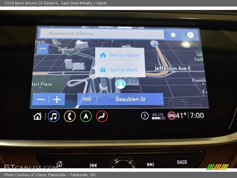 Navigation of 2020 Encore GX Essence