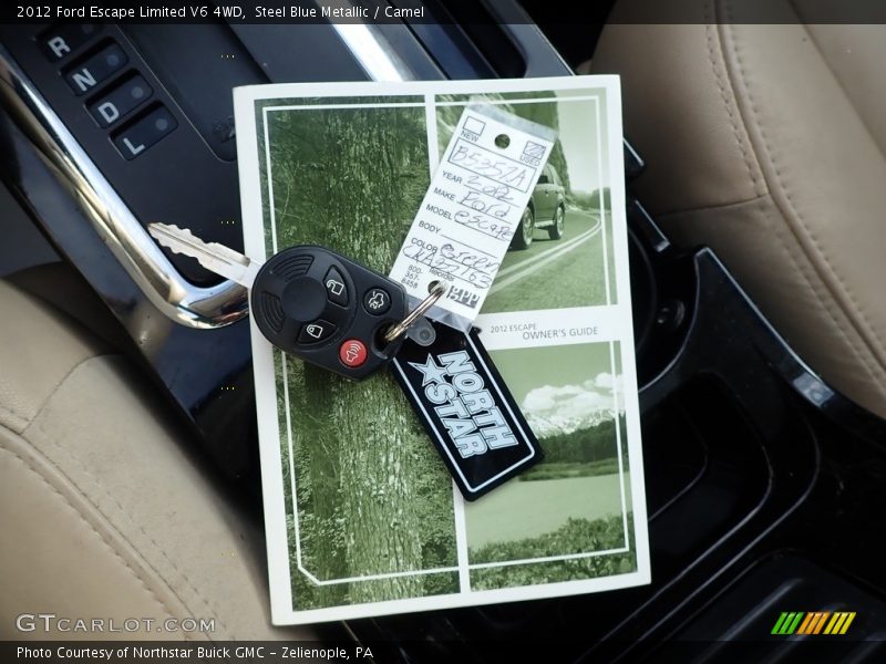 Steel Blue Metallic / Camel 2012 Ford Escape Limited V6 4WD