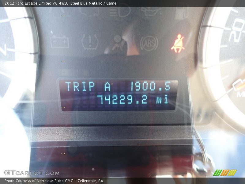 Steel Blue Metallic / Camel 2012 Ford Escape Limited V6 4WD