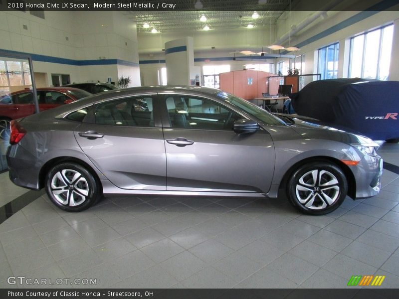 Modern Steel Metallic / Gray 2018 Honda Civic LX Sedan