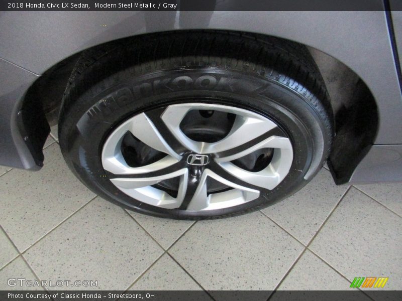 Modern Steel Metallic / Gray 2018 Honda Civic LX Sedan