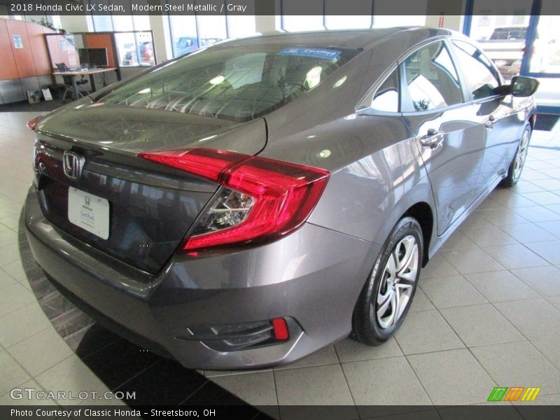 Modern Steel Metallic / Gray 2018 Honda Civic LX Sedan