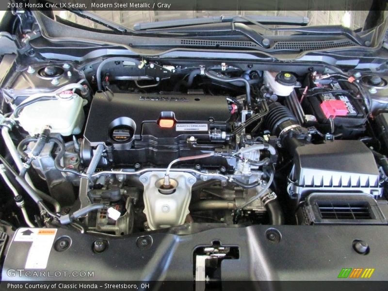 Modern Steel Metallic / Gray 2018 Honda Civic LX Sedan