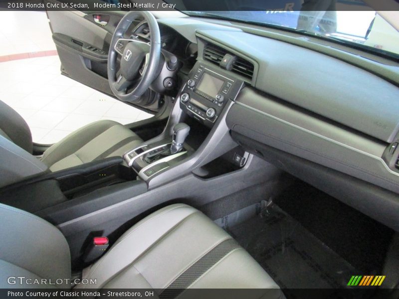 Modern Steel Metallic / Gray 2018 Honda Civic LX Sedan