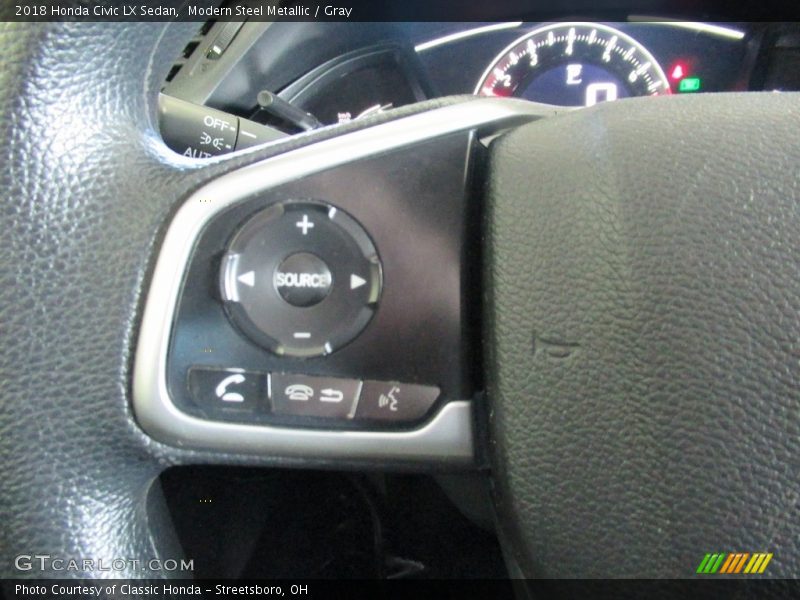 Modern Steel Metallic / Gray 2018 Honda Civic LX Sedan