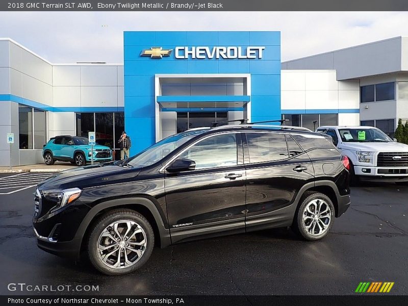 Ebony Twilight Metallic / Brandy/­Jet Black 2018 GMC Terrain SLT AWD