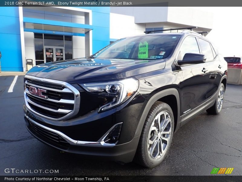 Ebony Twilight Metallic / Brandy/­Jet Black 2018 GMC Terrain SLT AWD