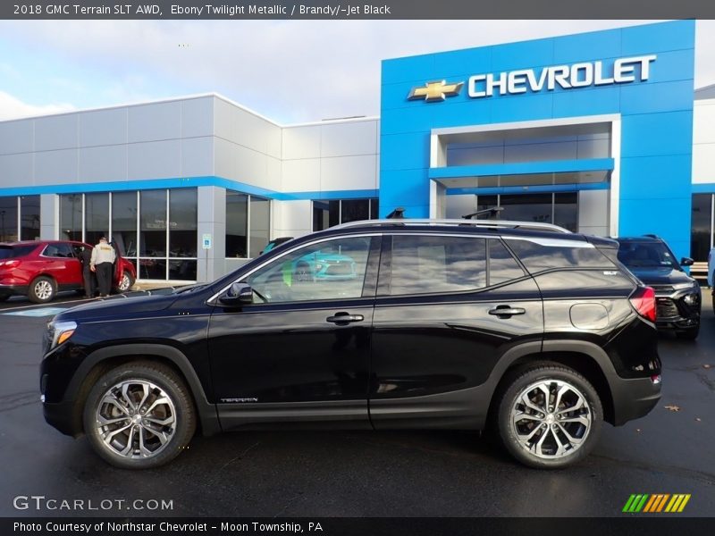 Ebony Twilight Metallic / Brandy/­Jet Black 2018 GMC Terrain SLT AWD