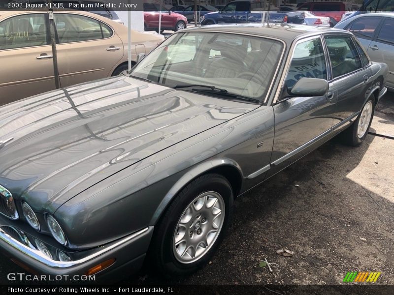 Platinum Metallic / Ivory 2002 Jaguar XJ XJ8