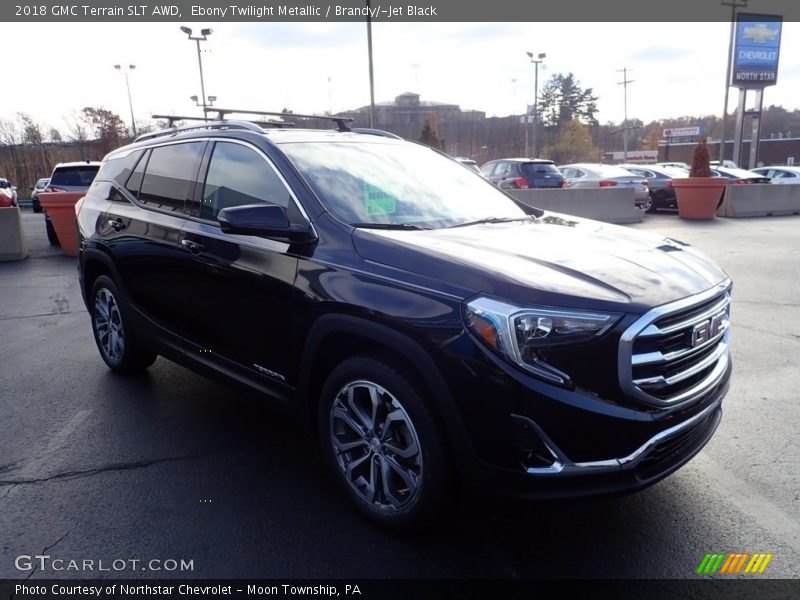 Ebony Twilight Metallic / Brandy/­Jet Black 2018 GMC Terrain SLT AWD