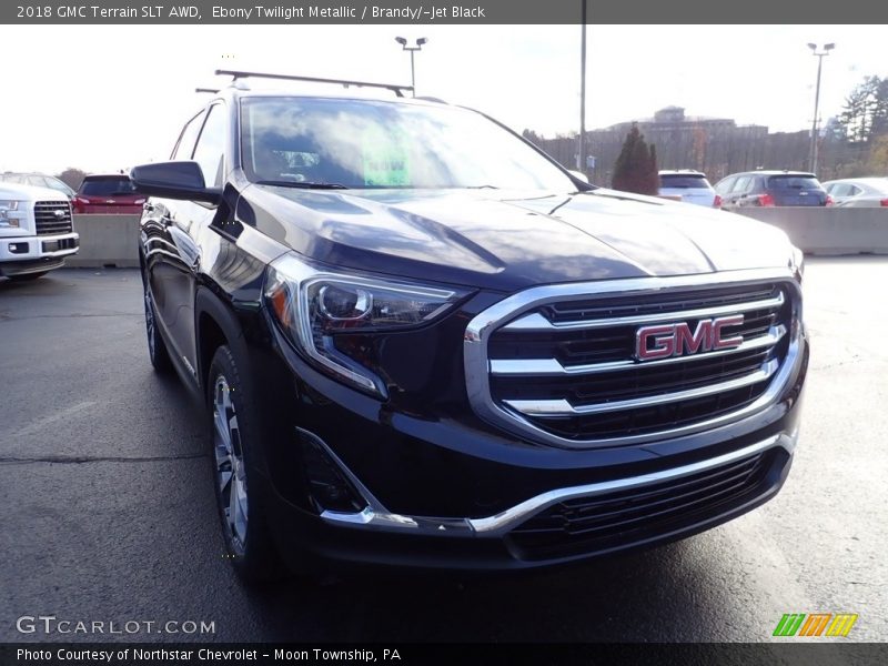 Ebony Twilight Metallic / Brandy/­Jet Black 2018 GMC Terrain SLT AWD