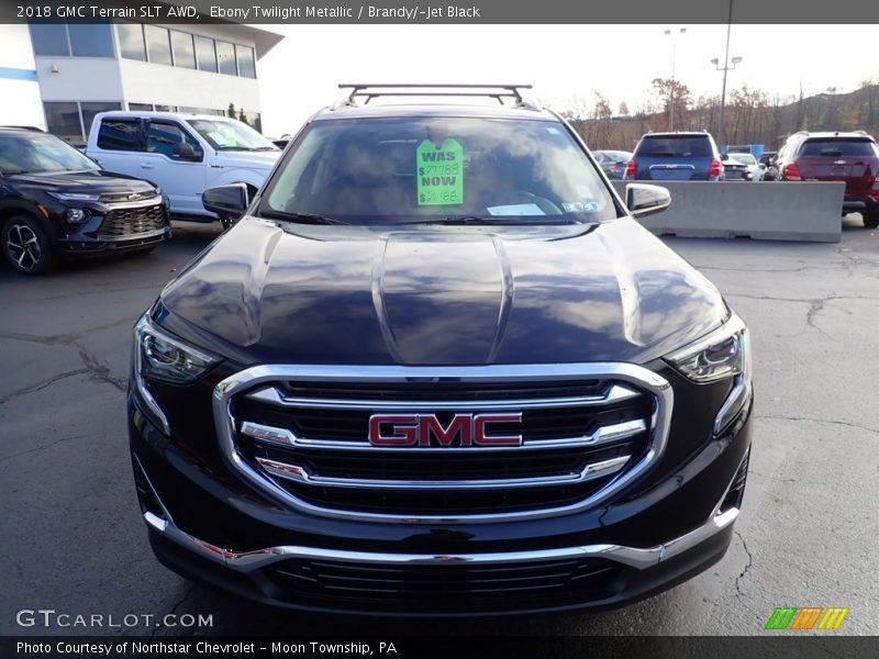 Ebony Twilight Metallic / Brandy/­Jet Black 2018 GMC Terrain SLT AWD