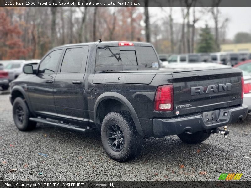 Brilliant Black Crystal Pearl / Black 2018 Ram 1500 Rebel Crew Cab 4x4