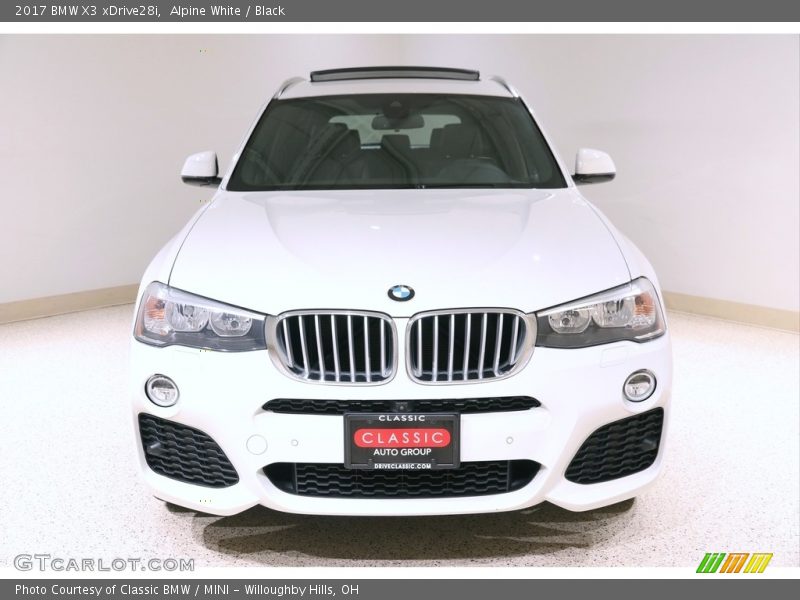 Alpine White / Black 2017 BMW X3 xDrive28i