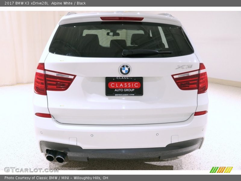 Alpine White / Black 2017 BMW X3 xDrive28i