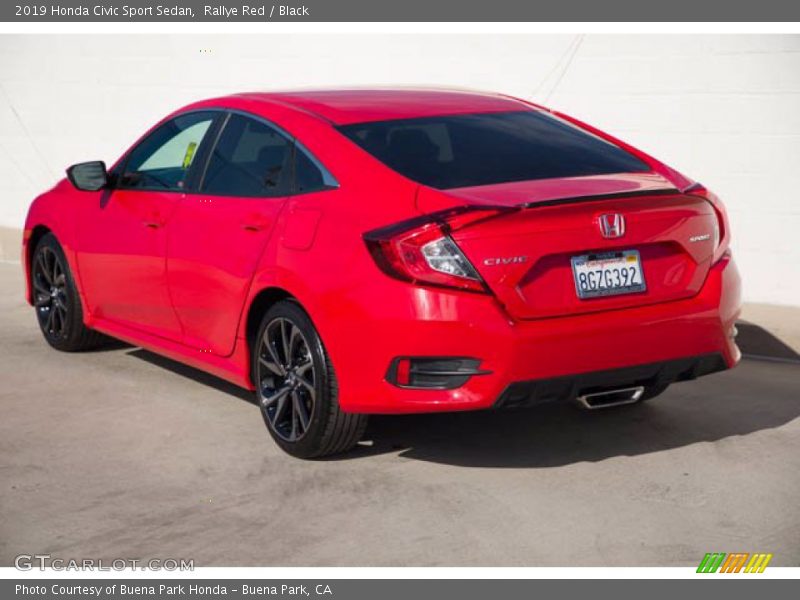 Rallye Red / Black 2019 Honda Civic Sport Sedan
