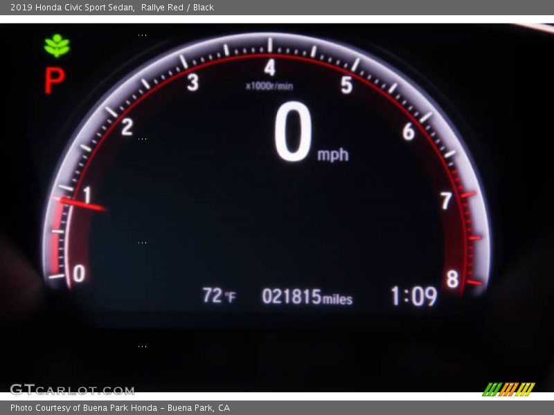 Rallye Red / Black 2019 Honda Civic Sport Sedan