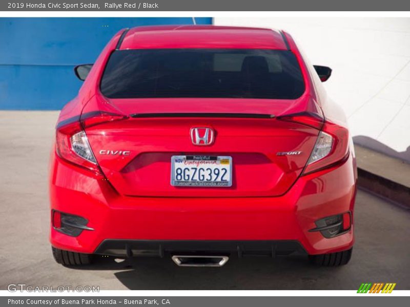 Rallye Red / Black 2019 Honda Civic Sport Sedan
