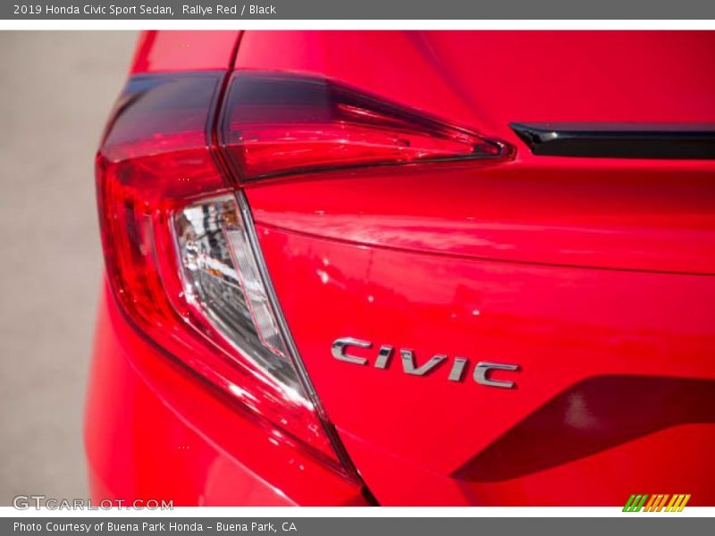 Rallye Red / Black 2019 Honda Civic Sport Sedan