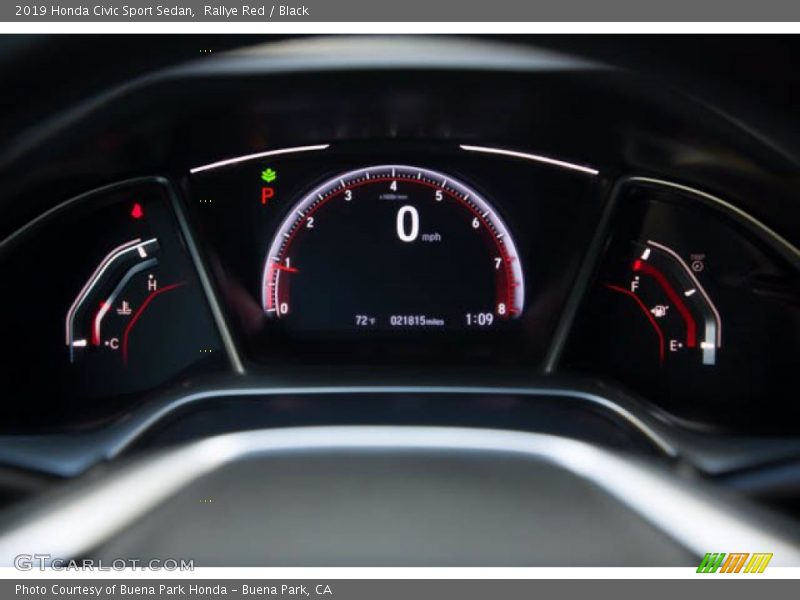 Rallye Red / Black 2019 Honda Civic Sport Sedan