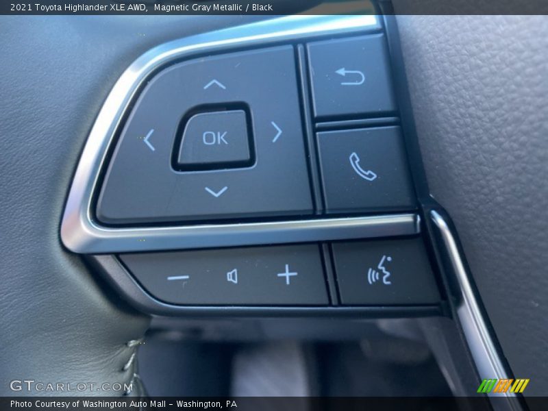 Magnetic Gray Metallic / Black 2021 Toyota Highlander XLE AWD