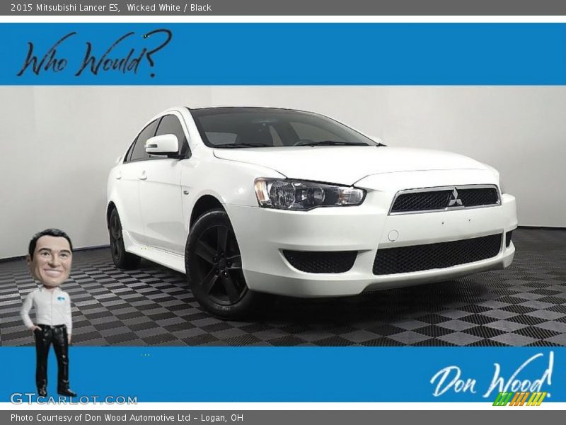 Wicked White / Black 2015 Mitsubishi Lancer ES