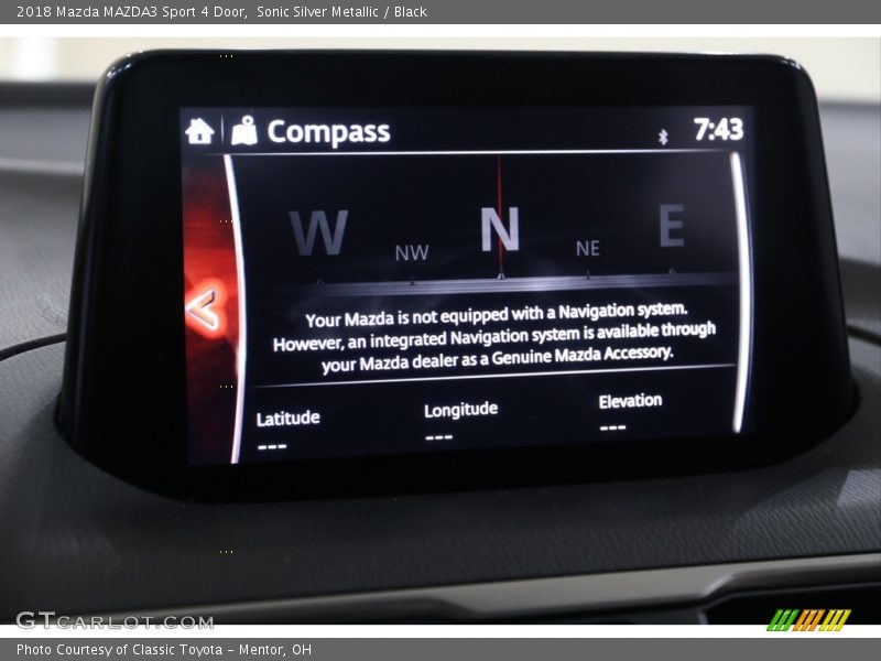 Sonic Silver Metallic / Black 2018 Mazda MAZDA3 Sport 4 Door