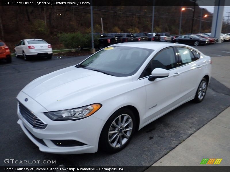 Oxford White / Ebony 2017 Ford Fusion Hybrid SE