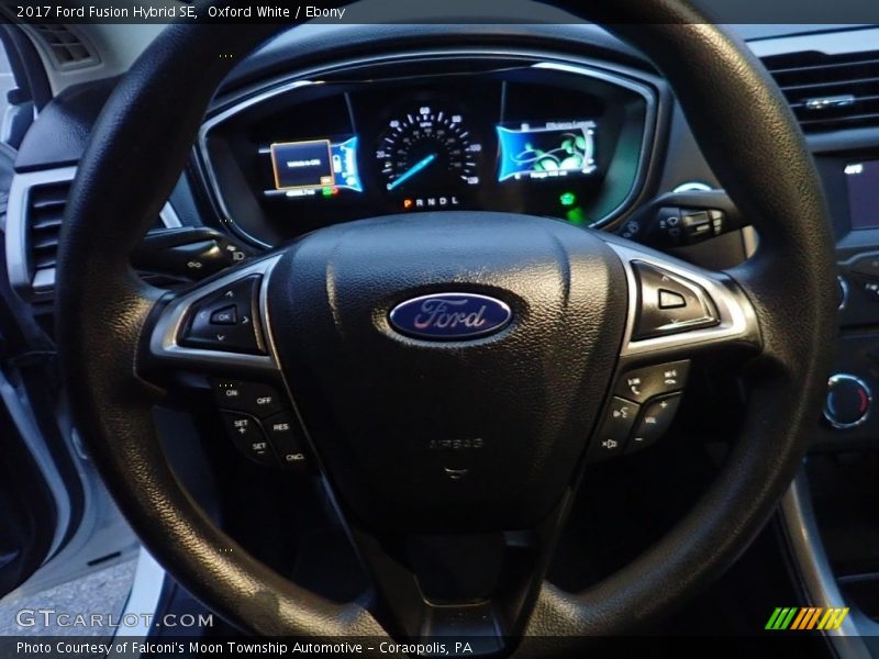 Oxford White / Ebony 2017 Ford Fusion Hybrid SE