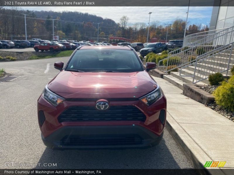 Ruby Flare Pearl / Black 2021 Toyota RAV4 LE AWD